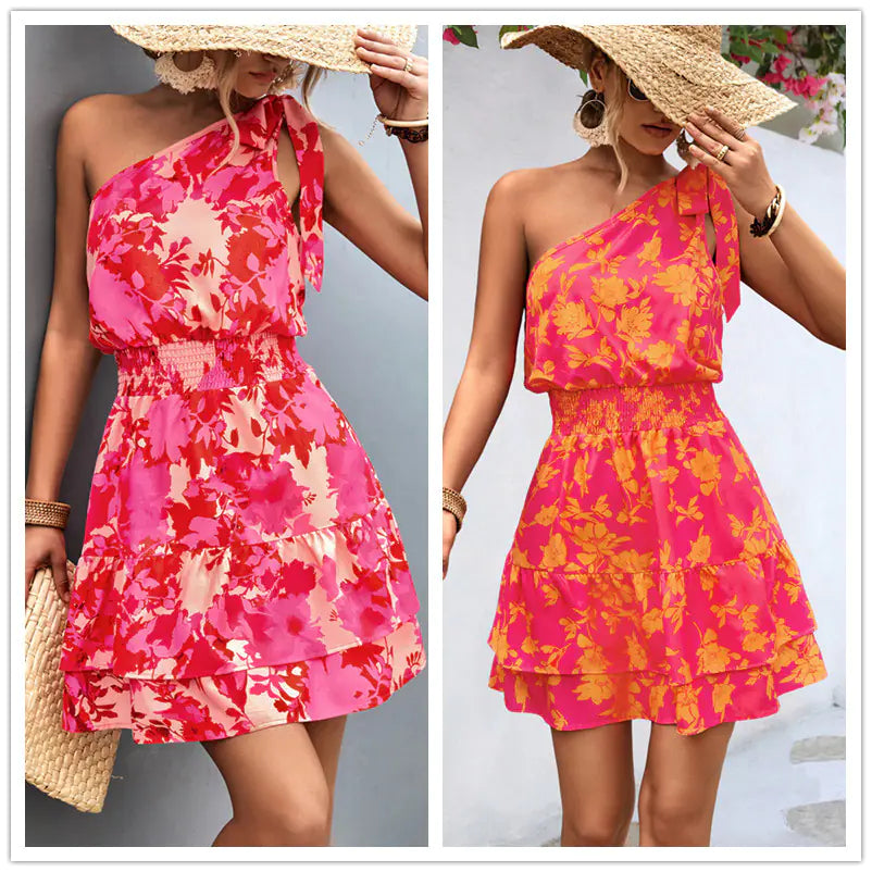 Women's Slanted Shoulder Dress