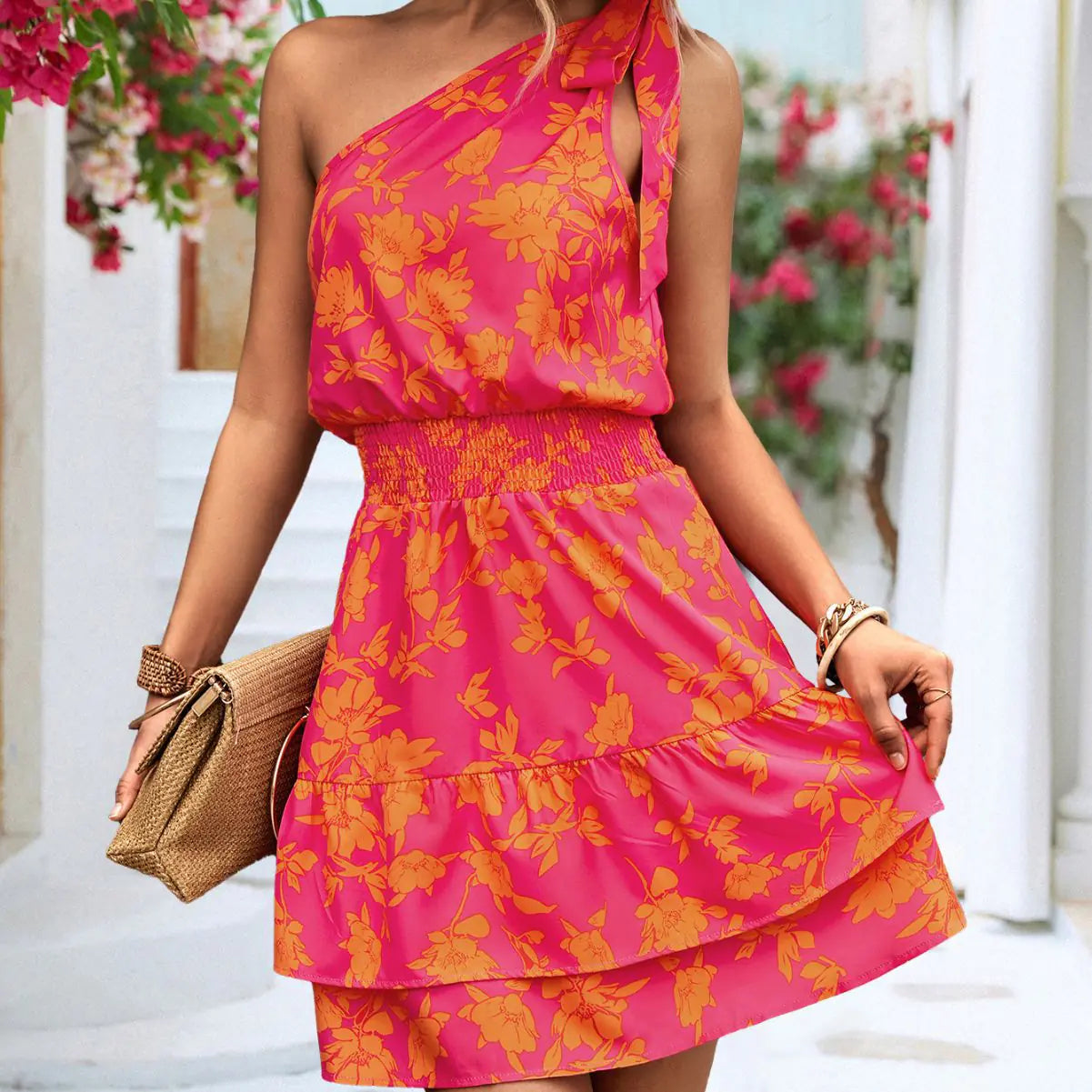 Women's Slanted Shoulder Dress